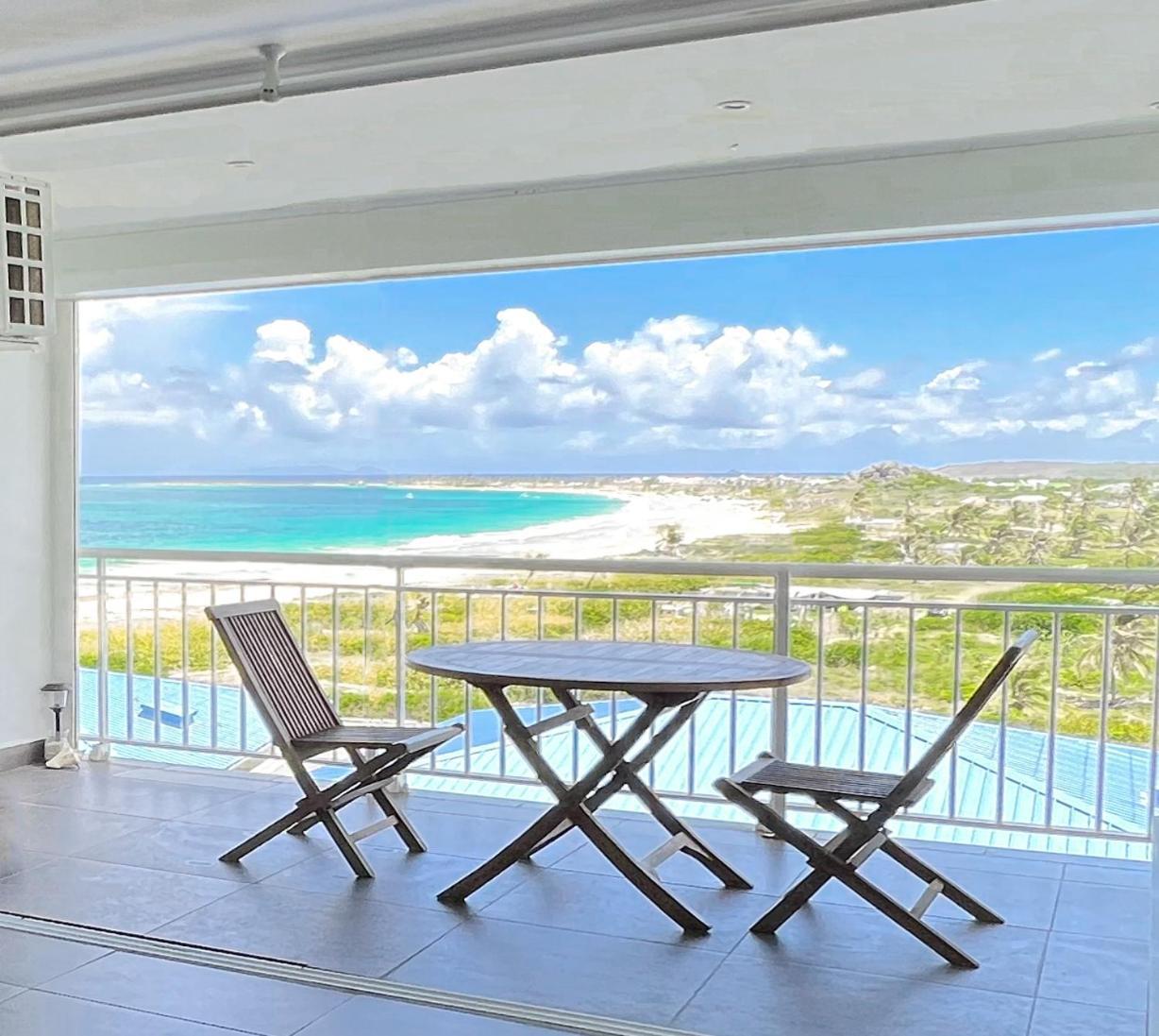 Grand studio 48m2 vue dominante sur la Baie Orientale Cul de Sac Extérieur photo